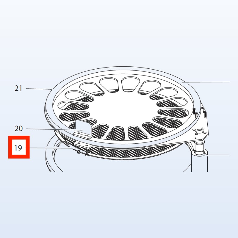 [WA2360862] Tamis Crible interchangeable complet 400 μm (standard) Monocyclone