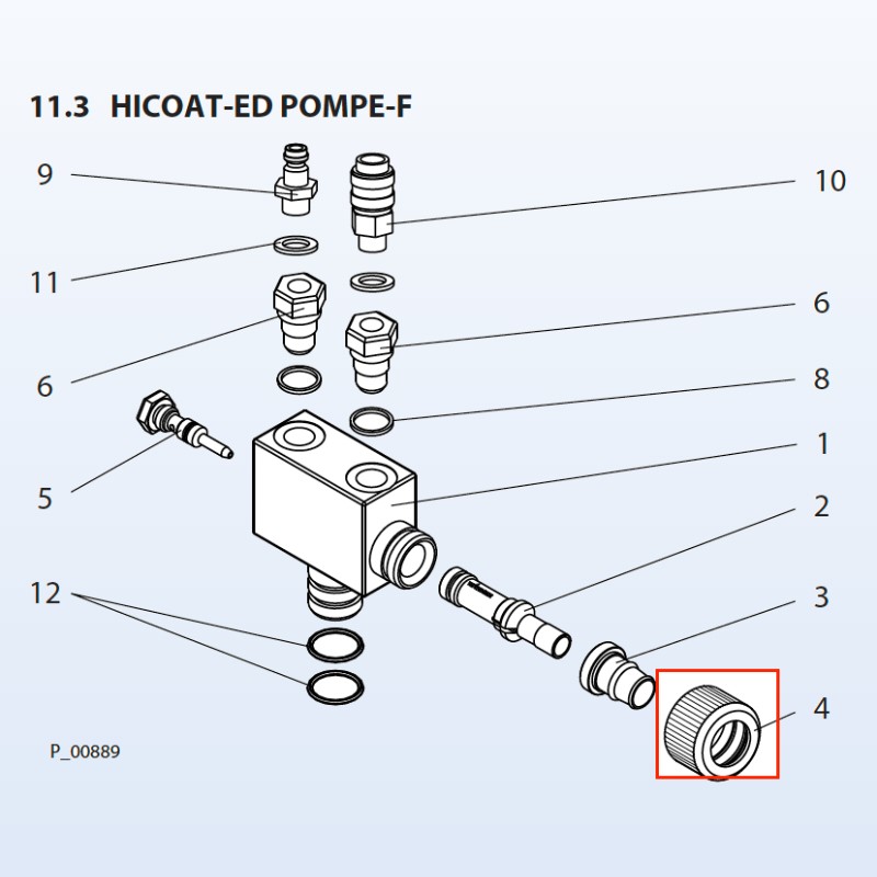 [WA241466] Ecrou raccord HICOAT ED pompe
