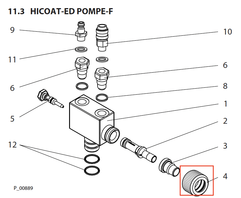 [WA241466] Ecrou raccord HICOAT ED pompe