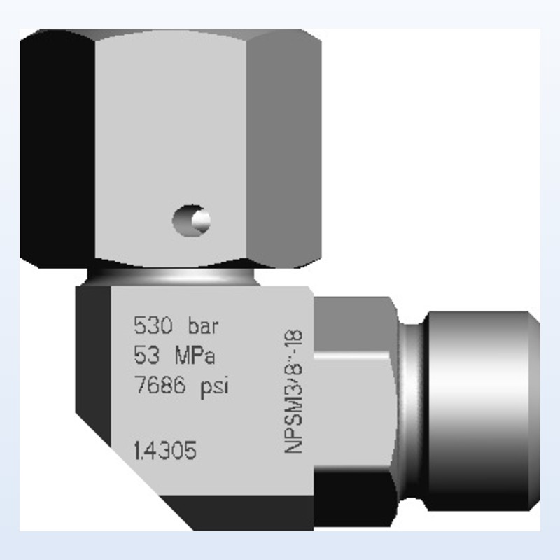 Coude-90°-MM-G1/4-NPS1/4-PN530-SSt
