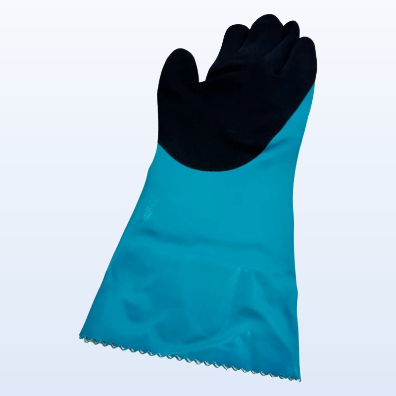 Gants protection chimique - Green Barrier Grip - Bleu 3455