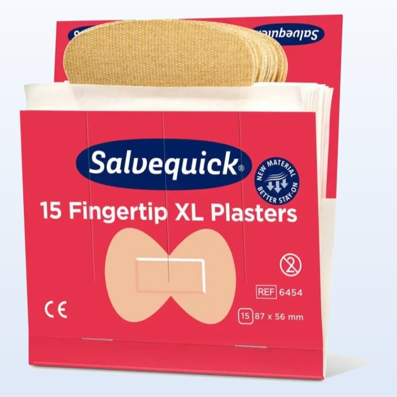 [MP6454] Pansements bout des doigts textile, 15 pcs/recharge