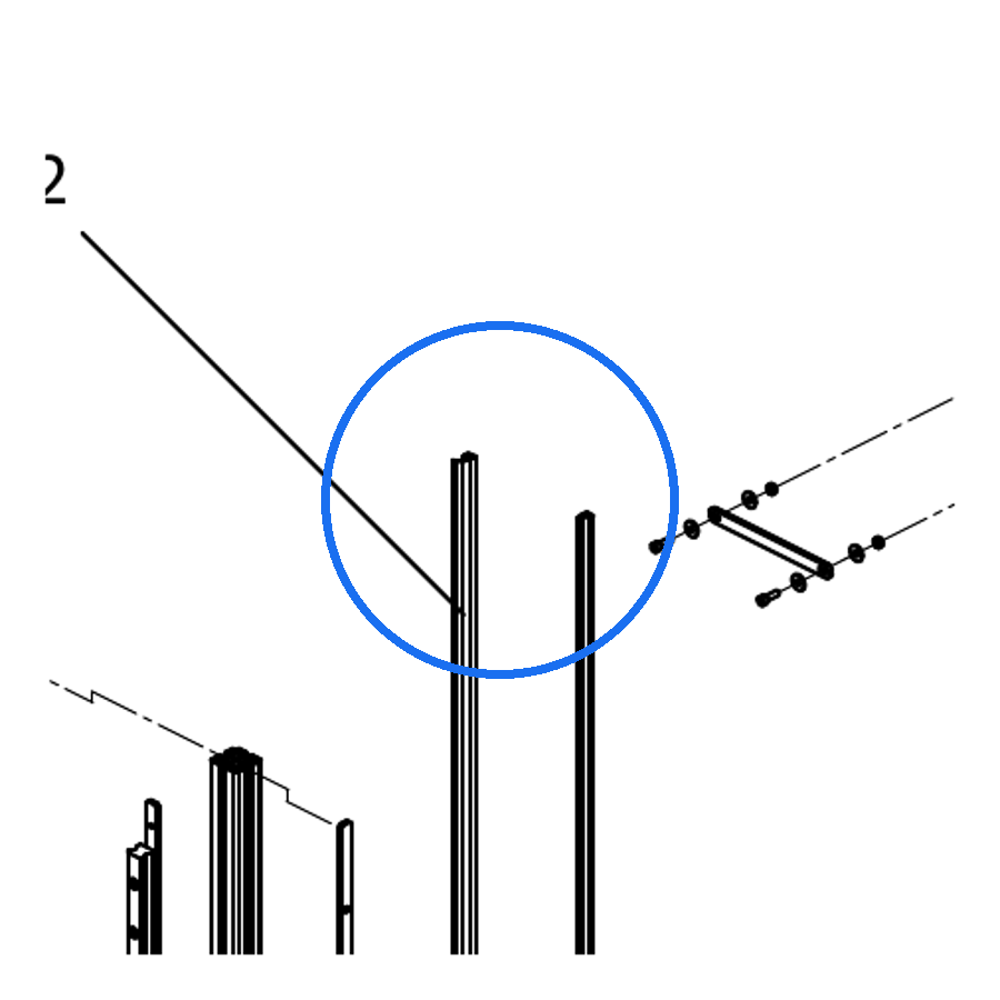 Profilé d’étanchéité VU 2-2400 (kit 4 pces)