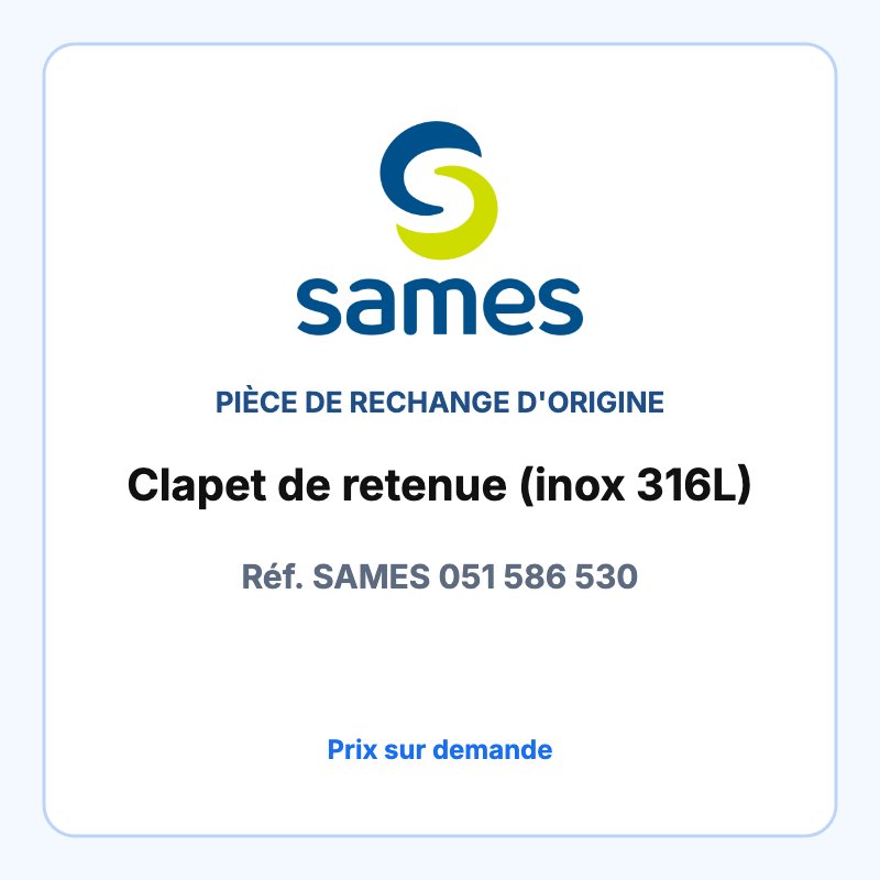 Clapet de retenue (inox 316L)