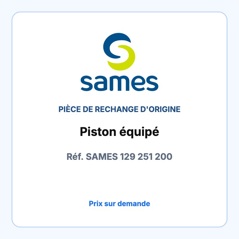 Piston équipé
