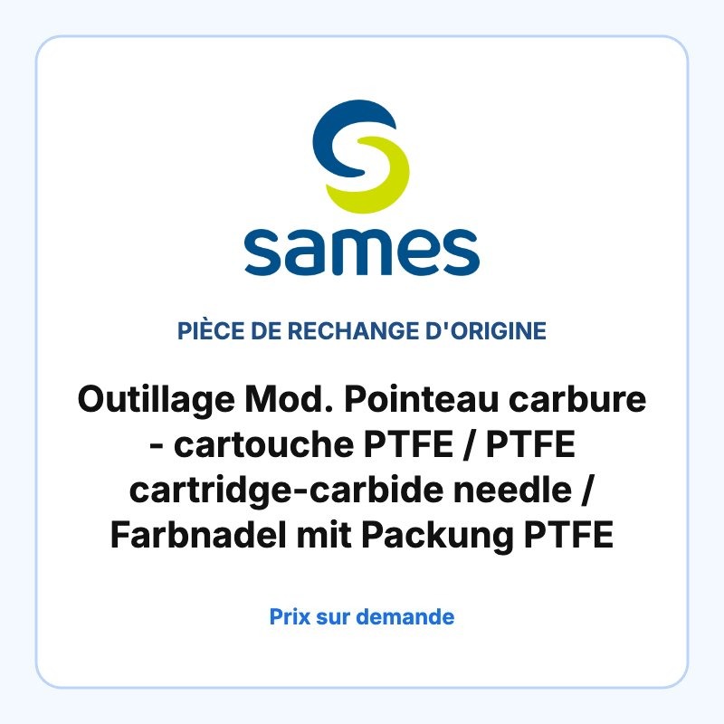 Outillage Mod. Pointeau carbure - cartouche PTFE / PTFE cartridge-carbide needle / Farbnadel mit Packung PTFE komplett / Aguja-cartucho PTFE