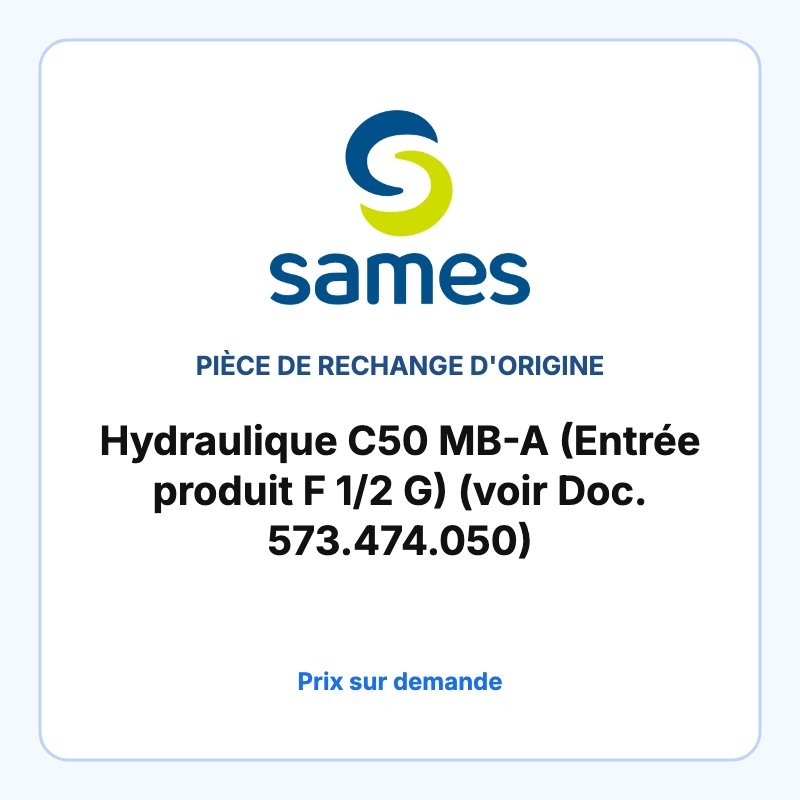 Hydraulique C50 MB-A (Entrée produit F 1/2 G) (voir Doc. 573.474.050)