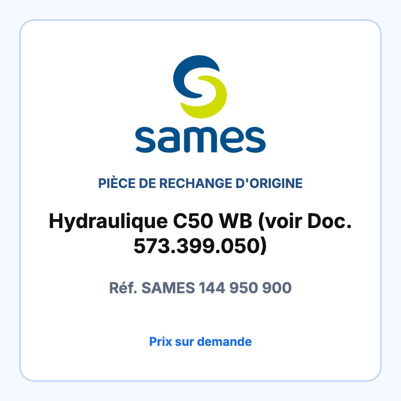 Hydraulique C50 WB (voir Doc. 573.399.050)