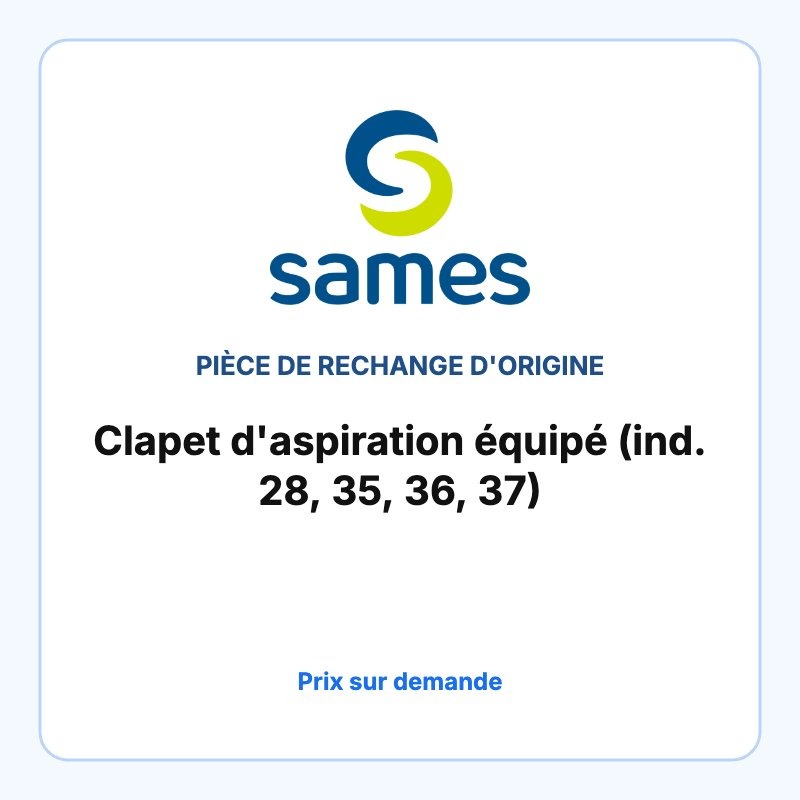 Clapet d'aspiration équipé (ind. 28, 35, 36, 37)