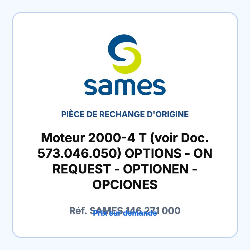 Moteur 2000-4 T (voir Doc. 573.046.050) OPTIONS - ON REQUEST - OPTIONEN - OPCIONES