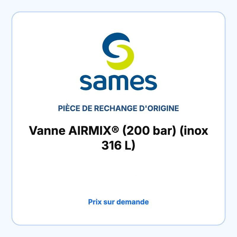 AIRMIX valve (200 bar / 2900 psi) (stainless steel, 316 L)