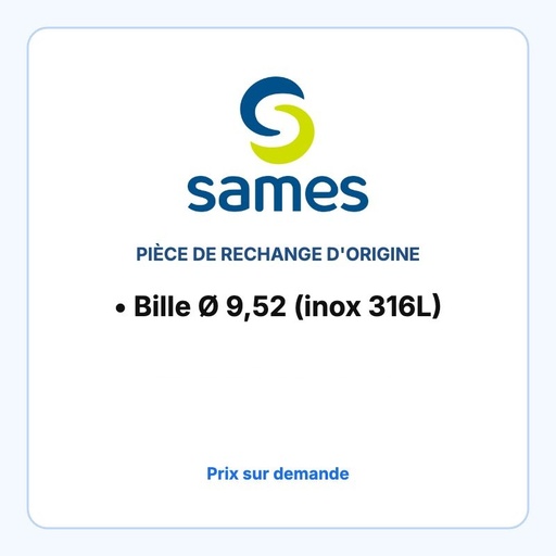 [SA907414623] • Bille Ø 9,52 (inox 316L)