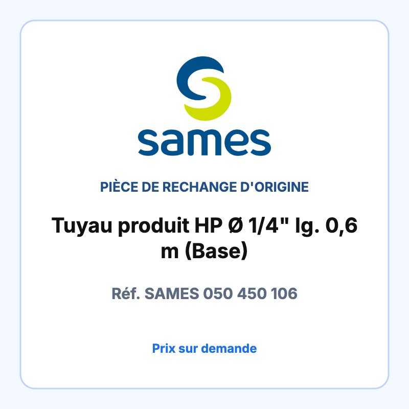 Tuyau produit HP Ø 1/4" lg. 0,6 m (Base)