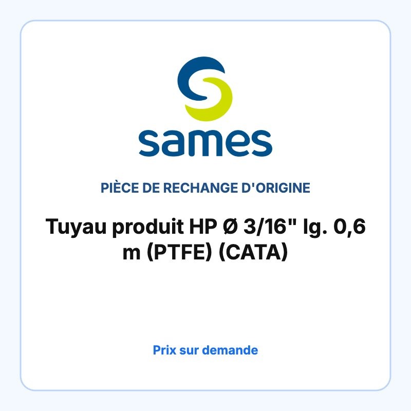 HP material hose Ø 3/16" - length 0,6 m (PTFE) (CATA)