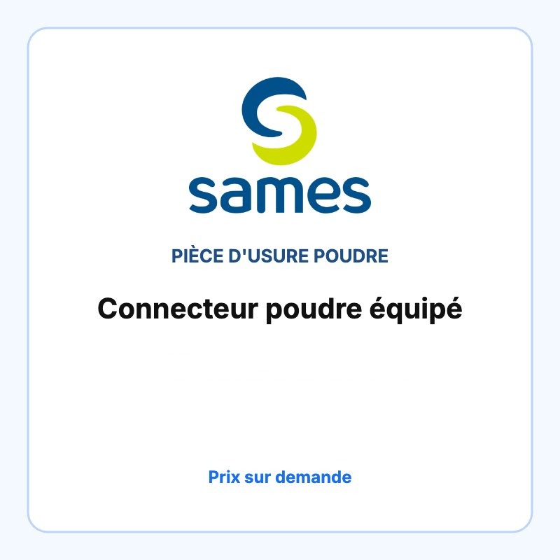Connecteur poudre équipé
