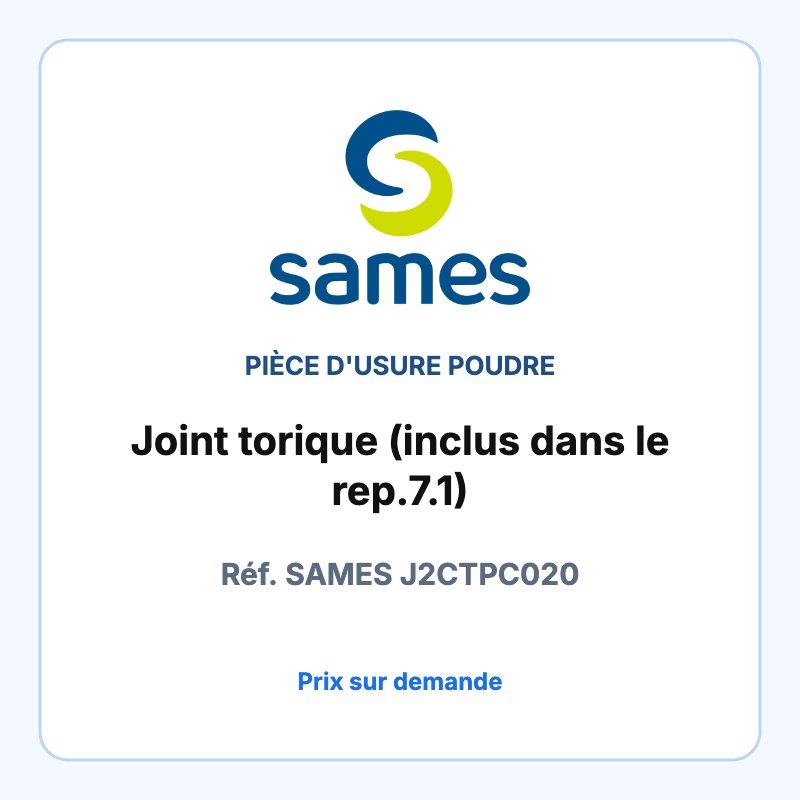 Joint torique (inclus dans le rep.7.1)
