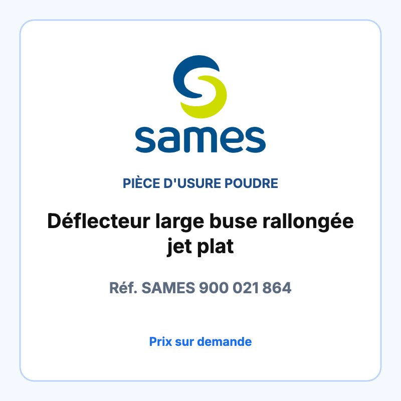 Déflecteur large buse rallongée jet plat