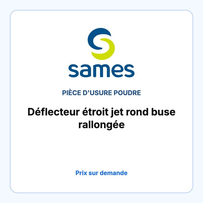 Déflecteur étroit jet rond buse rallongée