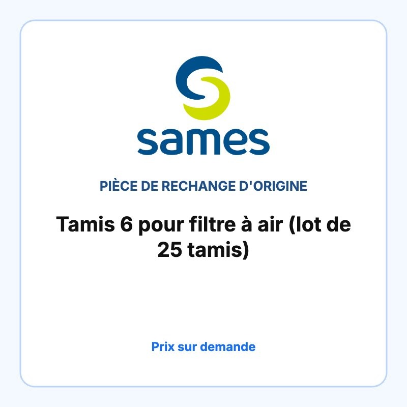 Tamis 6 pour filtre à air (lot de 25 tamis)