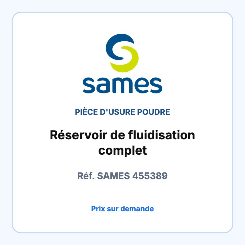 Réservoir de fluidisation complet