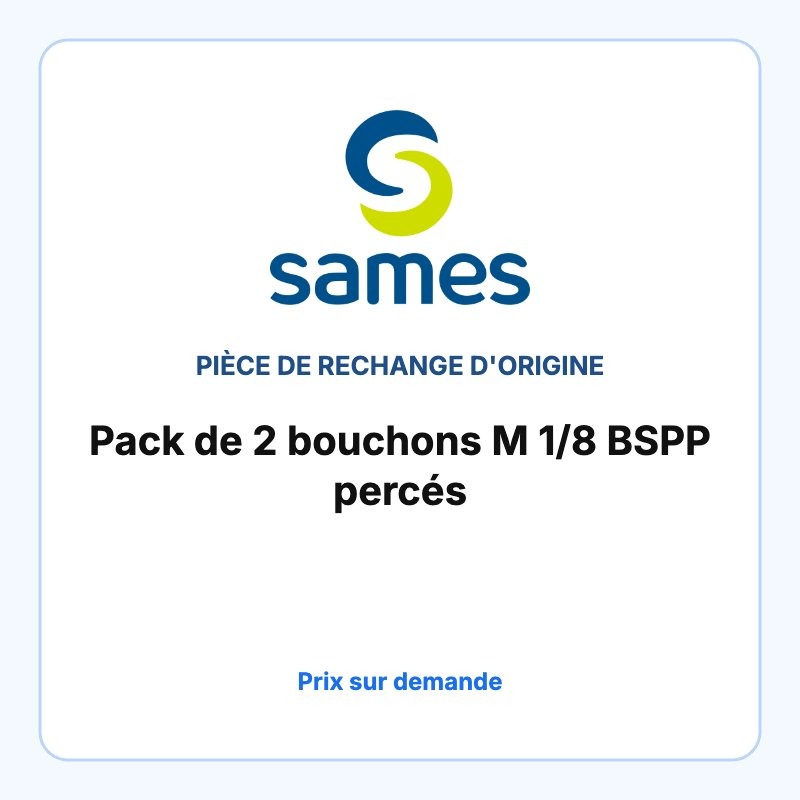 Pack de 2 bouchons M 1/8 BSPP percés