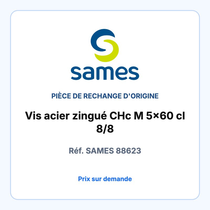 Vis acier zingué CHc M 5x60 cl 8/8