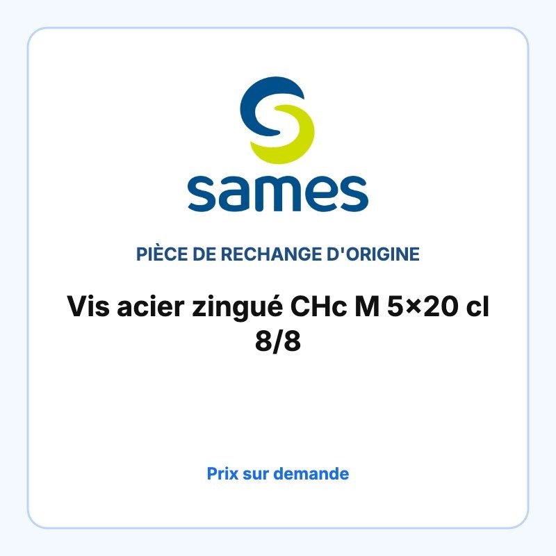 Vis acier zingué CHc M 5x20 cl 8/8