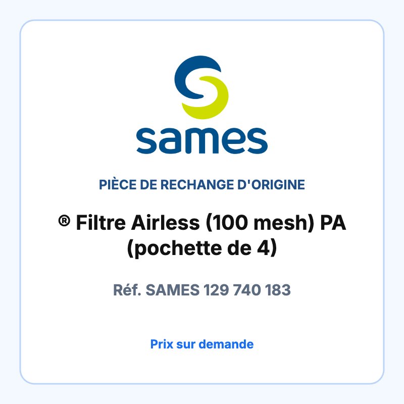 ® Filtre Airless (100 mesh) PA (pochette de 4)