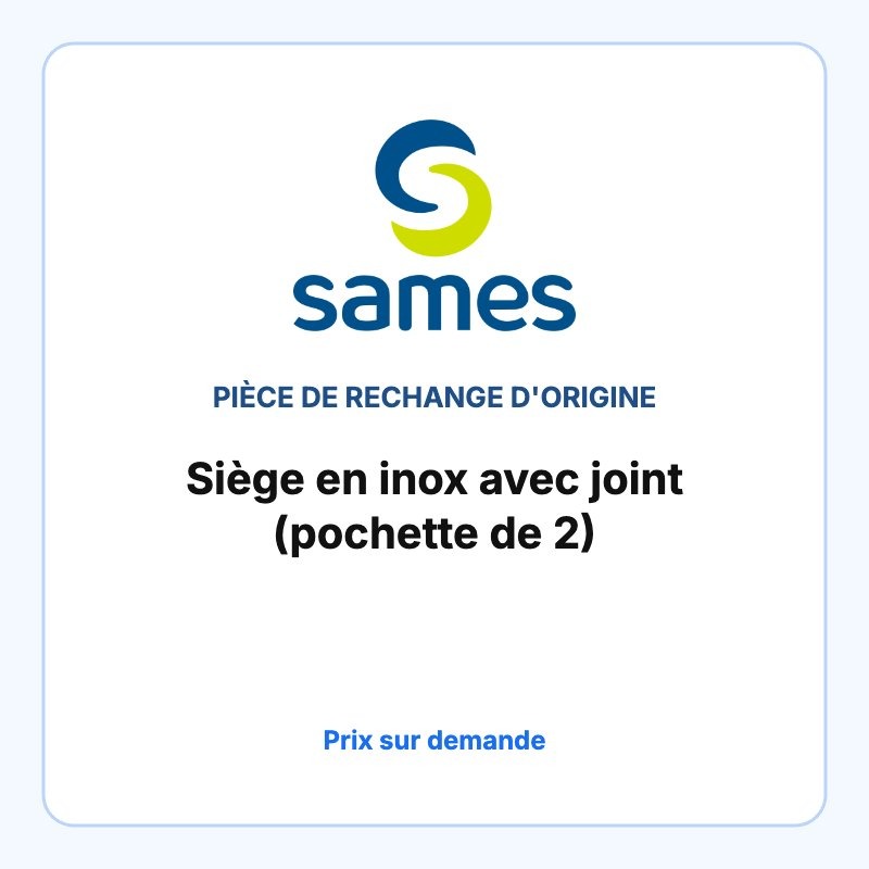 Siège en inox avec joint (pochette de 2)