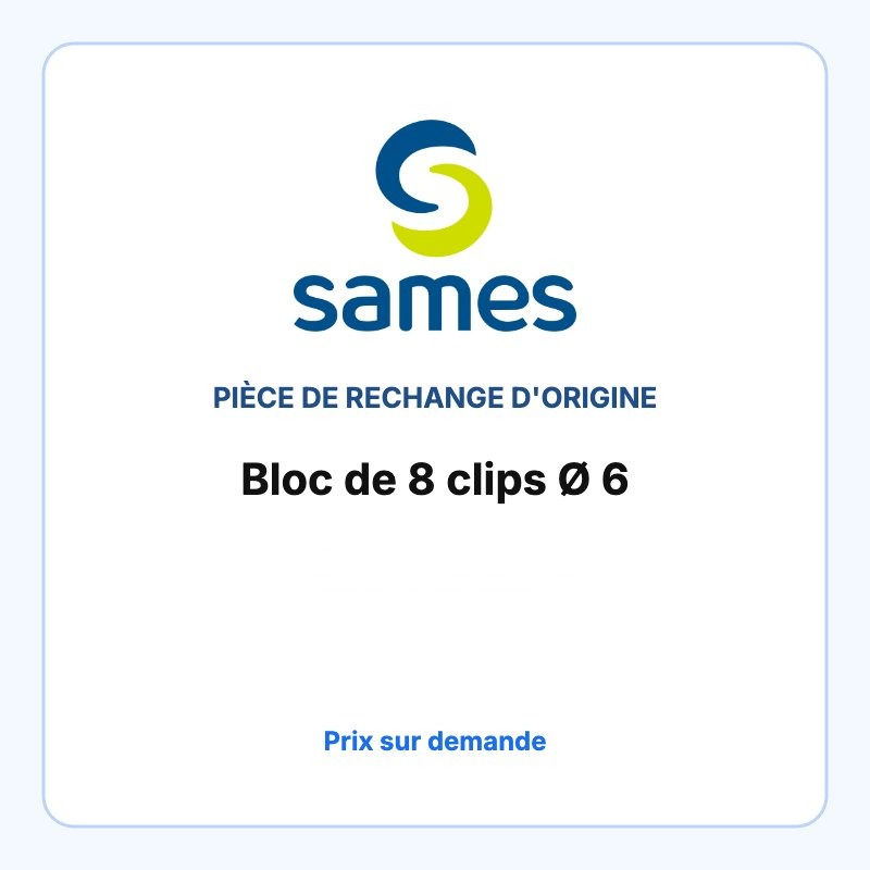 Bloc de 8 clips Ø 6