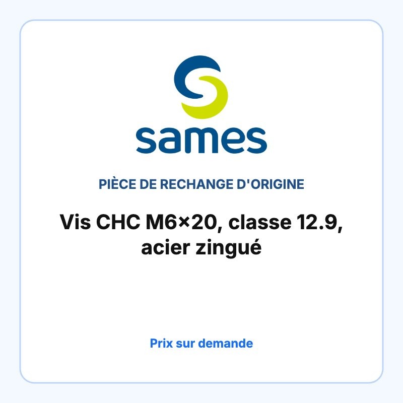 Vis CHC M6x20, classe 12.9, acier zingué