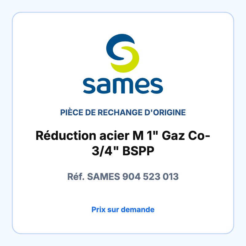 Réduction acier M 1" Gaz Co- 3/4" BSPP