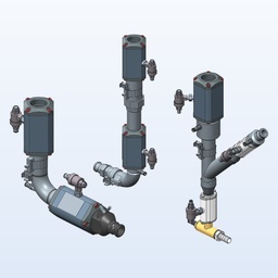 Pompe péristaltique PP25S · version coudée (PP25C)