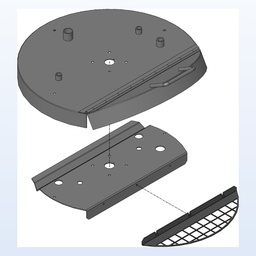 Couvercle de protection pour couvercle de fût RW 30 L, complet