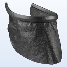 Bavette en cuir noire