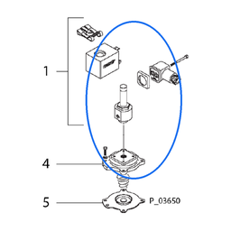 Soupape pilote et couvercle pour soupape VNP 506 – Cabine de poudrage WAGNER S-Cube / M-Cube / QuickCube