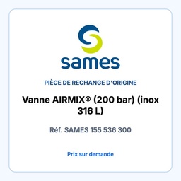 AIRMIX valve (200 bar / 2900 psi) (stainless steel, 316 L)