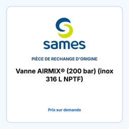 AIRMIX valve (200 bar / 2900 psi) (stainless steel, 316 L NPTF)