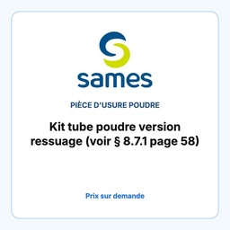 Kit tube poudre version ressuage (voir § 8.7.1 page 58)